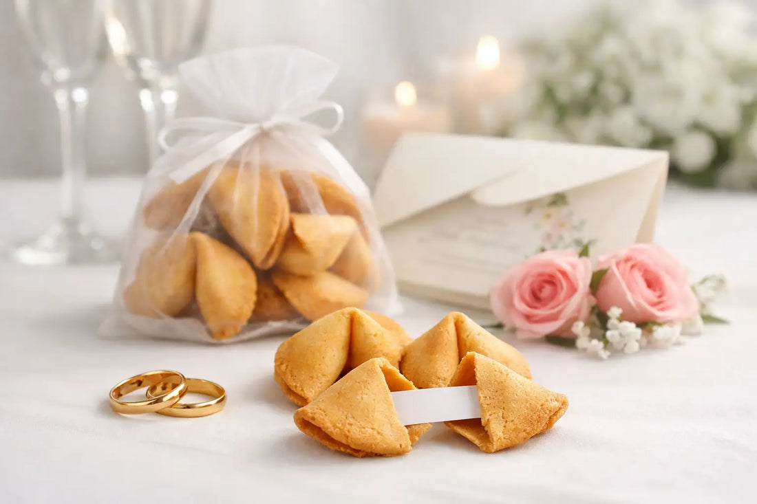 Glückskekse für Hochzeitseinladungen einsetzen