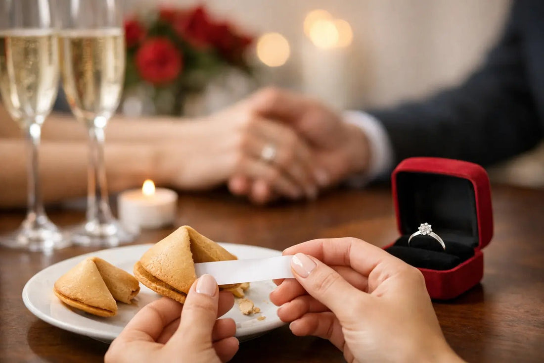 Beispiel Heiratsantrag mit Glückskeks Botschaft - Wunschkeks.de Glückskekse mit Wunschtext ab 1 Stück