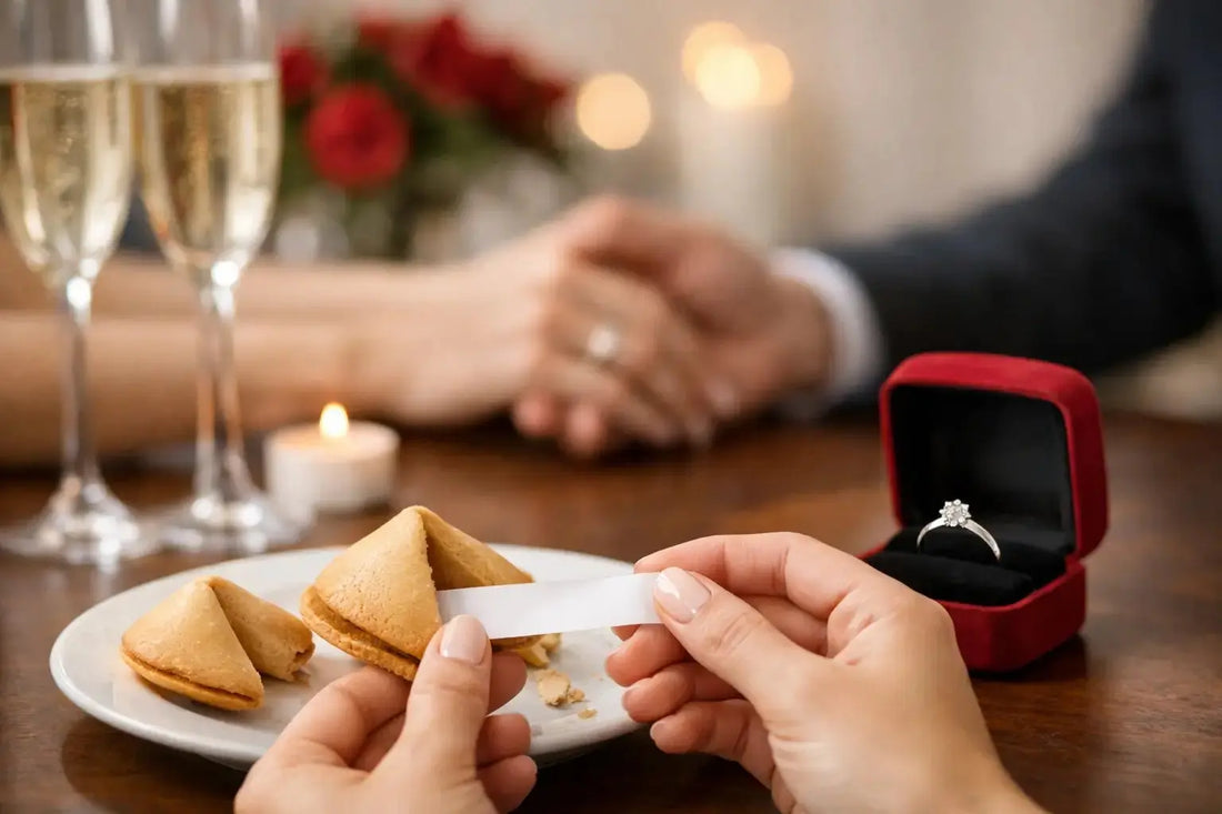 Beispiel Heiratsantrag mit Glückskeks Botschaft - Wunschkeks.de Glückskekse mit Wunschtext ab 1 Stück