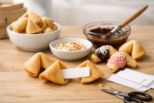 Glückskekse gestalten leicht gemacht - Wunschkeks.de Glückskekse mit Wunschtext ab 1 Stück