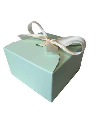 Geschenkbox mit Schleife blassgrün/mint