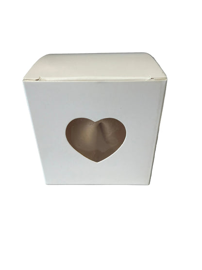 Herzfenster Box quadratisch weiß 7x7x7cm