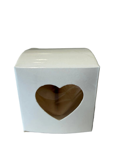 Herzfenster Box quadratisch weiß 5x5x5 cm
