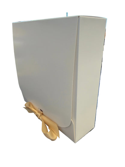 Geschenkbox mit Schleife weiß 16x16x5cm