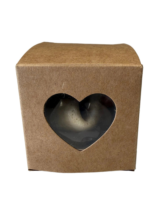 Herzfenster Box quadratisch braun 5x5x5 cm