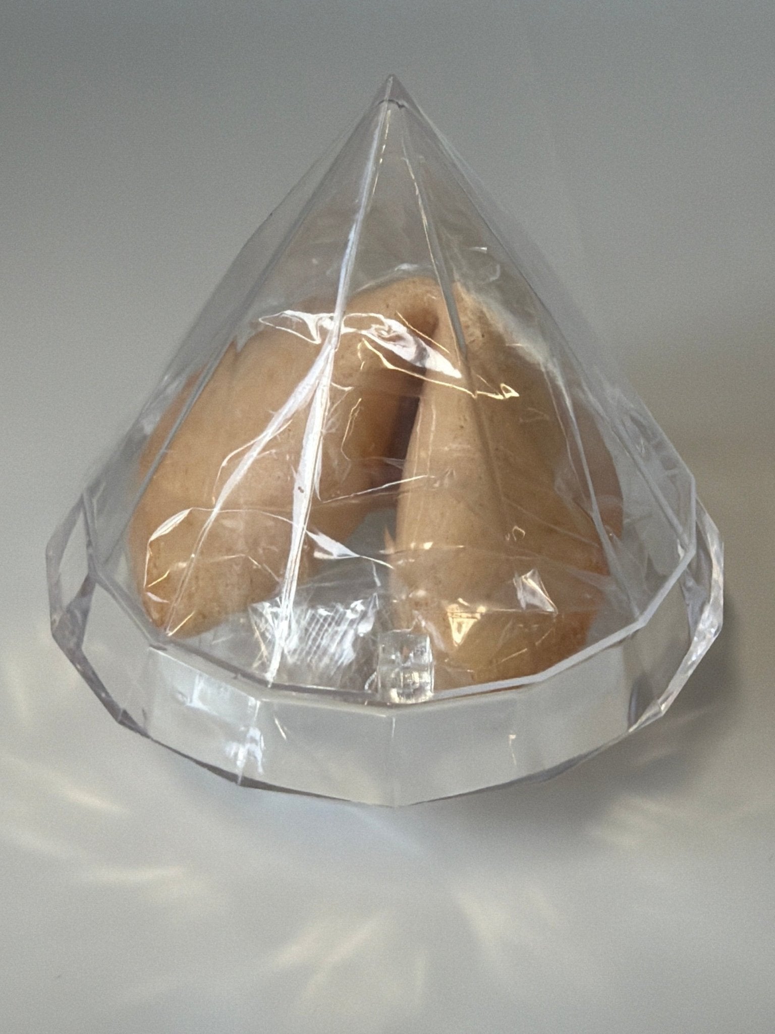 Diamant Acrylbox durchsichtig - Wunschkeks.de Glückskekse mit Wunschtext ab 1 Stück