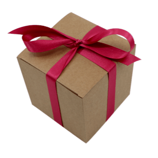 Geschenkbox braun - Wunschkeks.de Glückskekse mit Wunschtext ab 1 Stück