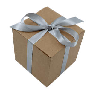 Geschenkbox braun - Wunschkeks.de Glückskekse mit Wunschtext ab 1 Stück