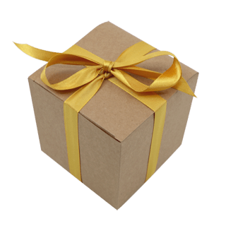 Geschenkbox braun - Wunschkeks.de Glückskekse mit Wunschtext ab 1 Stück