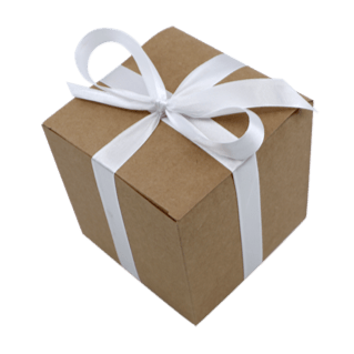 Geschenkbox braun - Wunschkeks.de Glückskekse mit Wunschtext ab 1 Stück