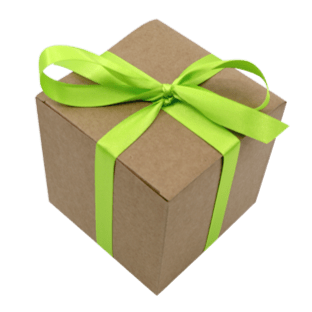 Geschenkbox braun - Wunschkeks.de Glückskekse mit Wunschtext ab 1 Stück