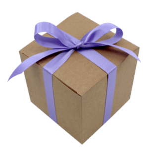 Geschenkbox braun - Wunschkeks.de Glückskekse mit Wunschtext ab 1 Stück