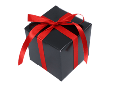 Geschenkbox schwarz - Wunschkeks.de Glückskekse mit Wunschtext ab 1 Stück