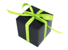 Geschenkbox schwarz - Wunschkeks.de Glückskekse mit Wunschtext ab 1 Stück