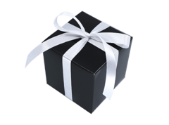 Geschenkbox schwarz - Wunschkeks.de Glückskekse mit Wunschtext ab 1 Stück