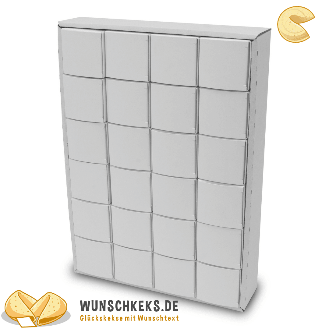 Glückskeks Adventskalender Rentier classic zum Befüllen - Wunschkeks.de Glückskekse mit Wunschtext ab 1 Stück