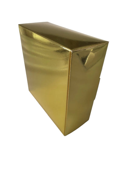 Gold Geschenkbox 12x12x5 cm - Wunschkeks.de Glückskekse mit Wunschtext ab 1 Stück