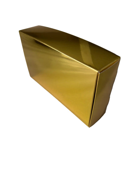 Gold Geschenkbox 19x11x4,5 cm - Wunschkeks.de Glückskekse mit Wunschtext ab 1 Stück