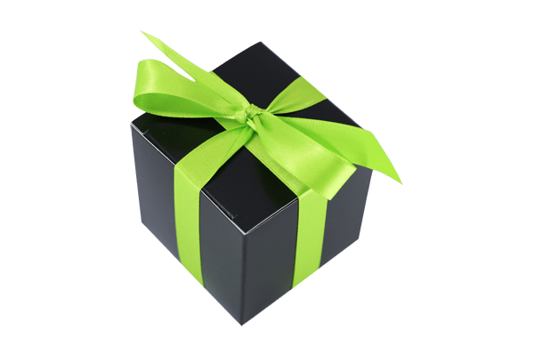 Mini Box schwarz - Wunschkeks.de Glückskekse mit Wunschtext ab 1 Stück