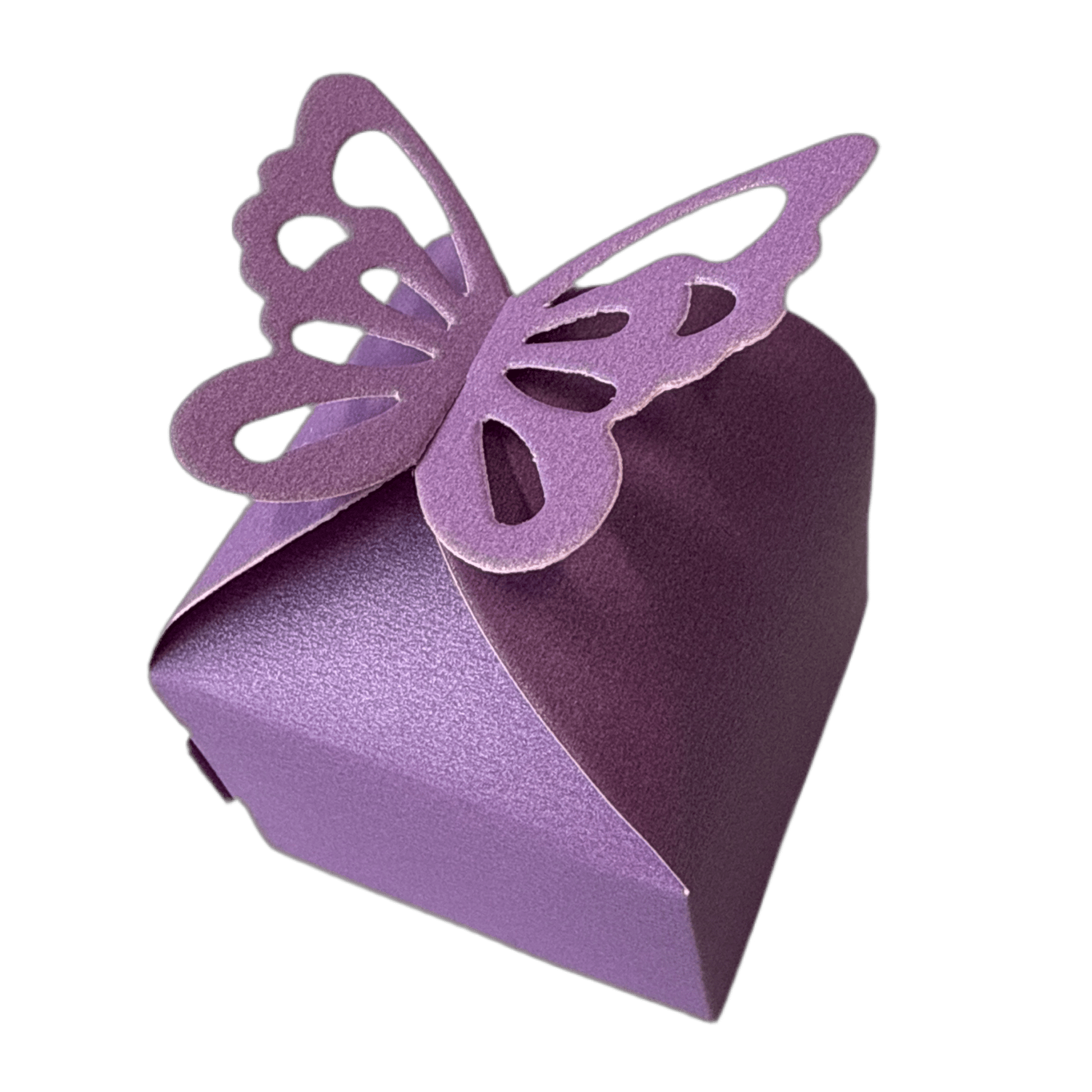 Schmetterlingsbox violett - Wunschkeks.de Glückskekse mit Wunschtext ab 1 Stück