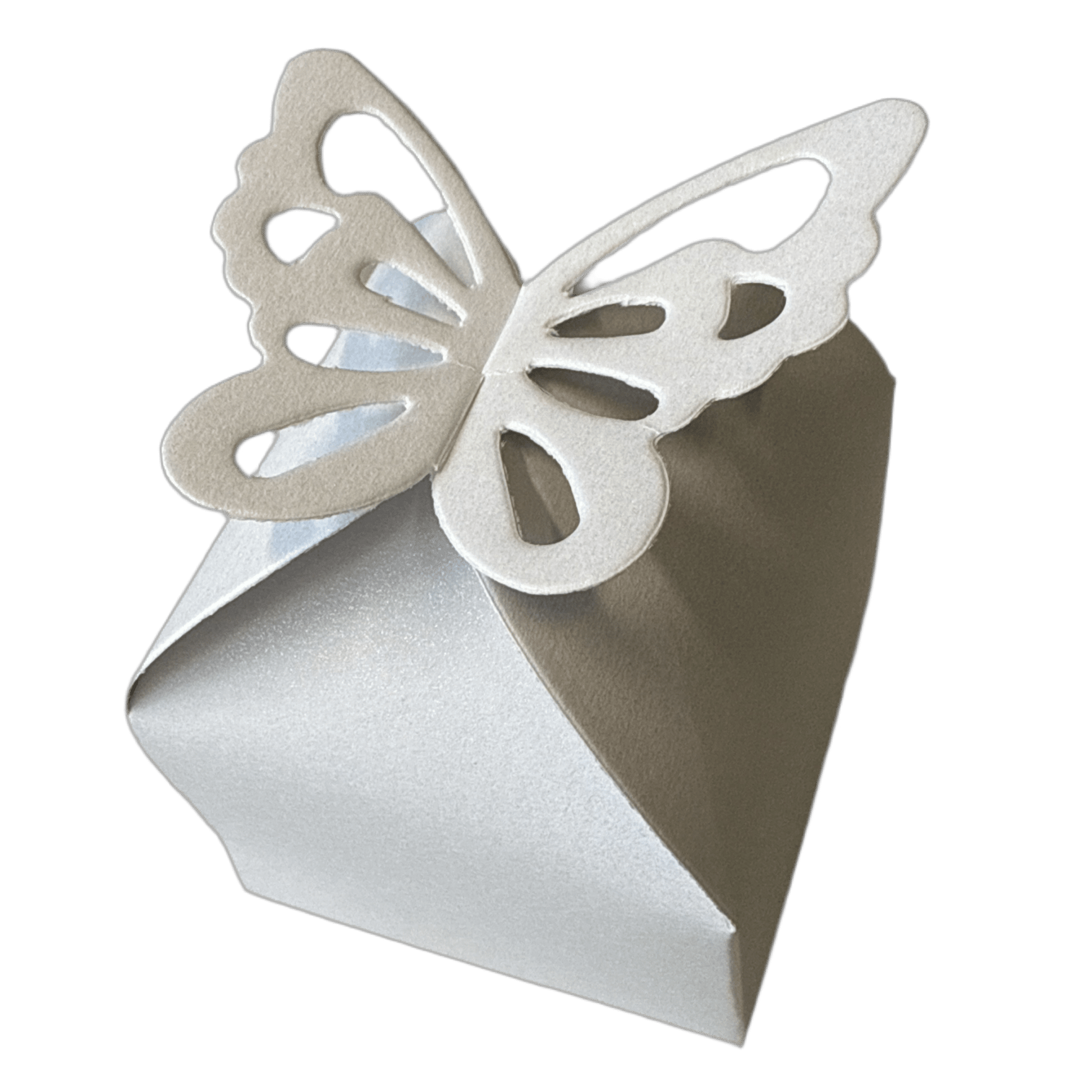 Schmetterlingsbox weiß - Wunschkeks.de Glückskekse mit Wunschtext ab 1 Stück