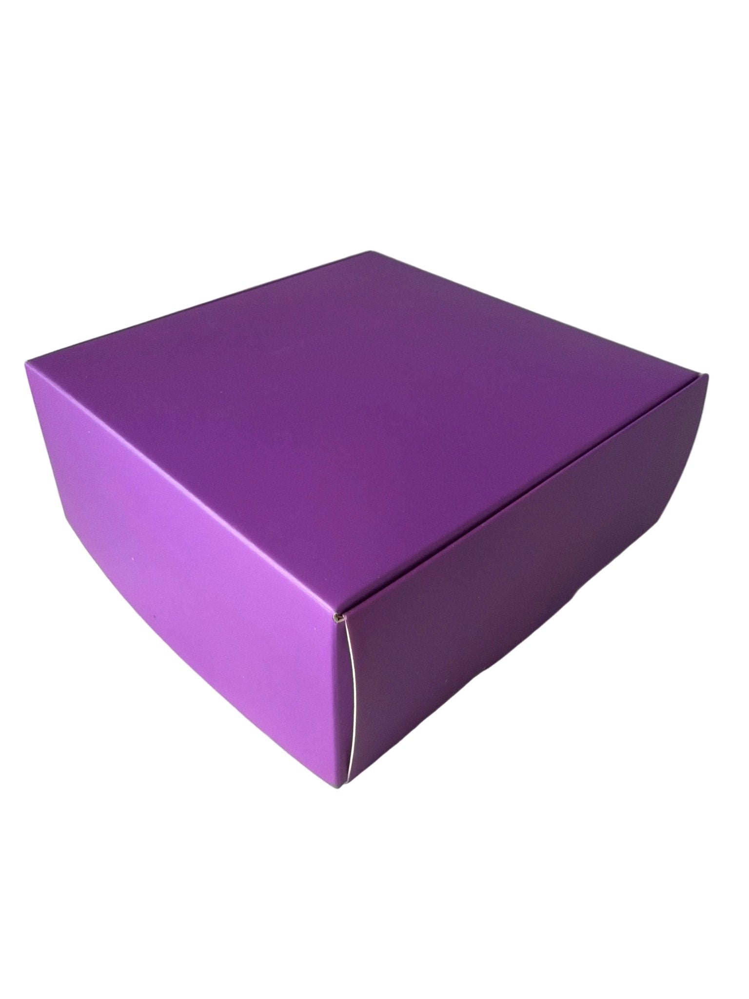 Violette Geschenkbox 12x12x5 cm - Wunschkeks.de Glückskekse mit Wunschtext ab 1 Stück